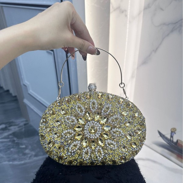 Luxury Sunflower Rhinestone Clutch – Luxury Shine for Special Occasions